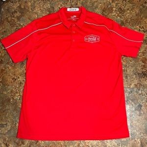 Coca Cola Abarta Beverages Men’s Red Gray Polo Uniform Shirt Size 2XL